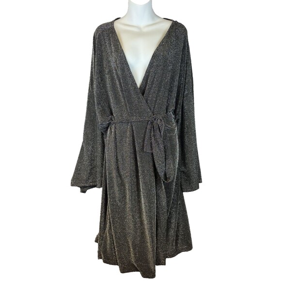 Hayden Sweaters - Hayden Black & Silver Shimmer Duster | 2X | New with Tags